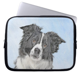 Capa Para Notebook Pintura de Collie de Borda - Arte de Cachorro Orig