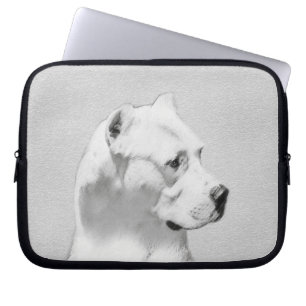 Capa Para Notebook Pintura de Dogo Argentino - Arte de Cachorro Origi