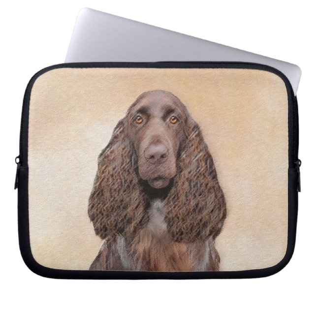 Capa Para Notebook Pintura de Espanhol de Campo - Arte de Cachorro Or (Frente)