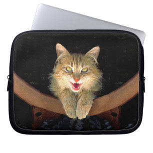 Capa Para Notebook Pintura de Gatos Loucos - Arte de Gato Original Bo