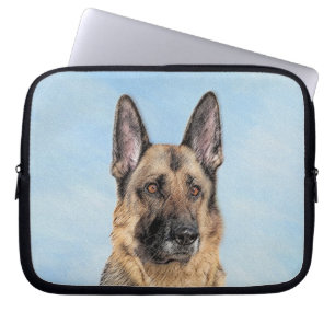 Capa Para Notebook Pintura de german shepherd - Arte de Cachorro Orig