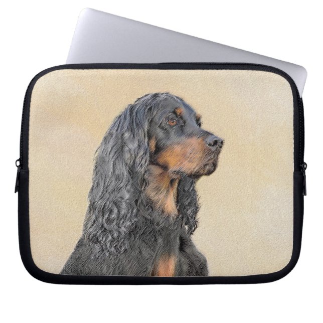 Capa Para Notebook Pintura de Gordon Setter - Arte de Cachorro Origin (Frente)