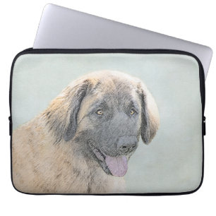 Capa Para Notebook Pintura de Leonberger - Arte de Cachorro Original