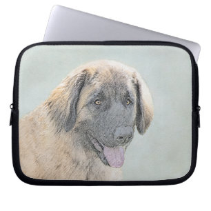 Capa Para Notebook Pintura de Leonberger - Arte de Cachorro Original
