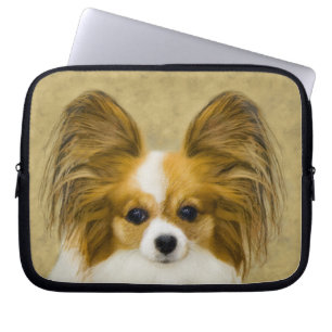 Capa Para Notebook Pintura de Papillon (Hound Tri) - Arte de Cão Ori
