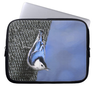 Capa Para Notebook Pintura De Pássaros De Casca Branca