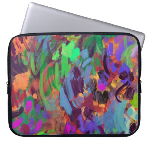 Capa Para Notebook Pintura de pincéis com Abstrato de multicores
