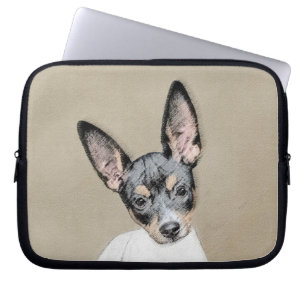 Capa Para Notebook Pintura de Rat Terrier - Arte de Cachorro Original