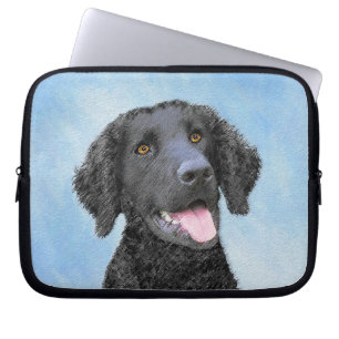 Capa Para Notebook Pintura De Retriever Revestida Curly - Arte De Cã