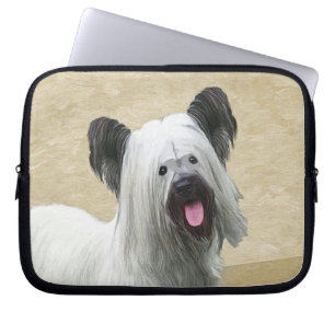 Capa Para Notebook Pintura de Skye Terrier - Arte de Cachorro Origina