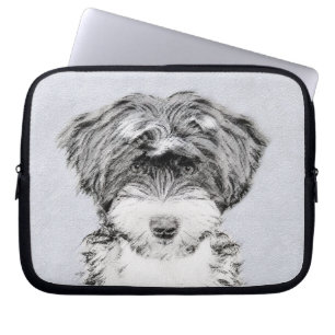 Capa Para Notebook Pintura de Terrier Tibetano - Arte de cão origina