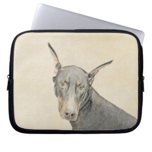 Capa Para Notebook Pintura Doberman Pinscher - Arte Original para Cac