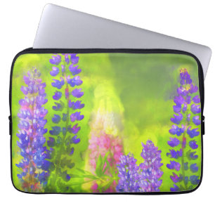 Capa Para Notebook Pintura em Lupine - Arte Flor Original