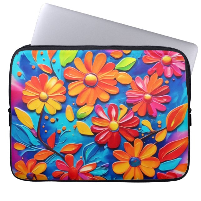 Capa Para Notebook Pintura Floral Joyful (Frente)