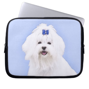 Capa Para Notebook Pintura Maltesa - Arte Cachorra Original