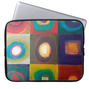 Capa Para Notebook Pintura moderna, moderna,abstrato,quadrada,aqua
