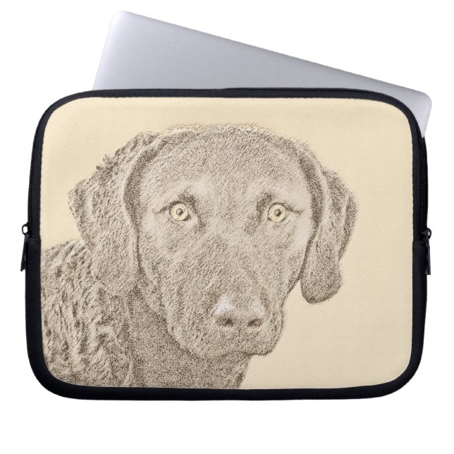 Capa Para Notebook Pintura Original para Cão na Baía de Chesapeake Re (Frente)