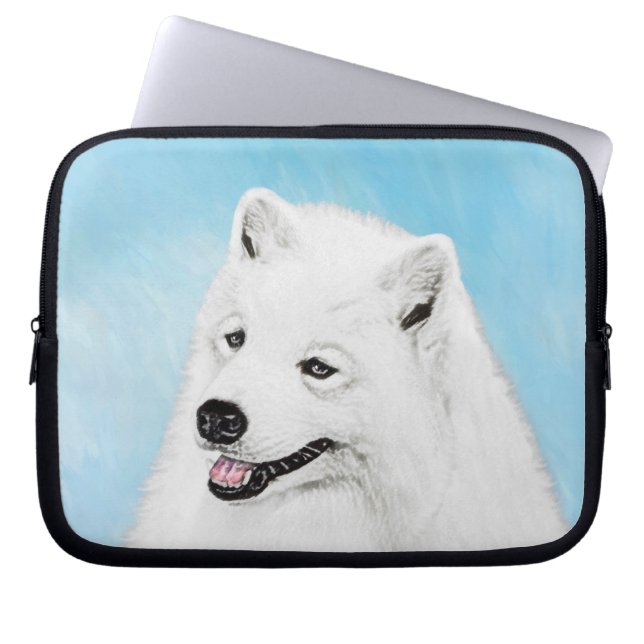 Capa Para Notebook Pintura Samoyed - Arte Cachorosa Original (Frente)
