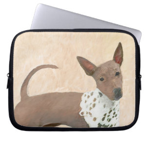 Capa Para Notebook Pintura Terrier sem cabelos americana - Arte canin