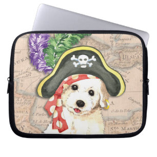 Capa Para Notebook Pirata de Bichon Frise