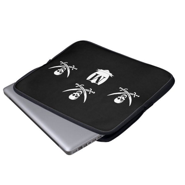 Capa Para Notebook Pirata e monograma (Frente Inferior)