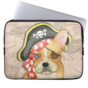 Capa Para Notebook Pirata para Bulldog Francês