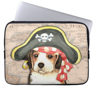 Capa Para Notebook Pirate Hat Beagle