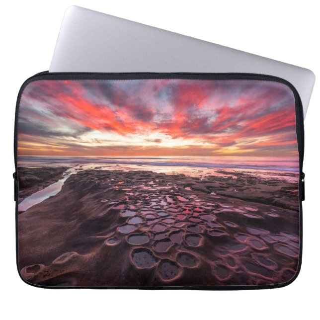 Capa Para Notebook Piscinas de maré em La Jolla, CA (Frente)