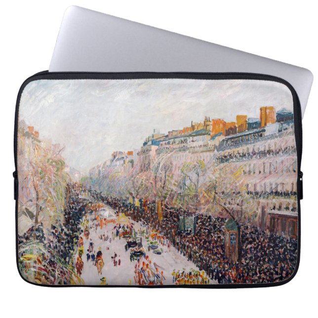 Capa Para Notebook Pissarro - Montmartre, Mardi Gras no Boulevard (Frente)