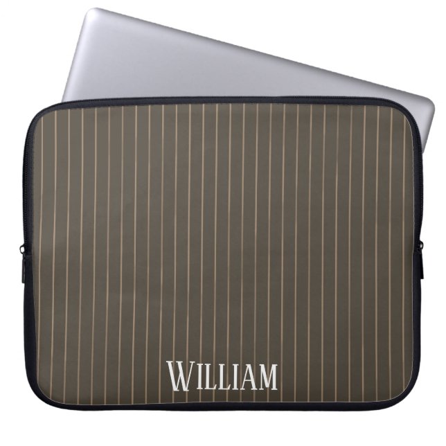 Capa Para Notebook Pistas de retrorreflectores marrons personalizados (Frente)