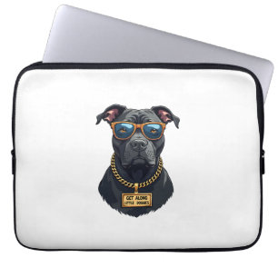 Capa Para Notebook Pitbull Legal Descolado com Óculos de Sol e Corren
