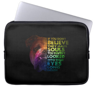 Capa Para Notebook Pitbull looked Into Their Eyes Long Enough Dogs