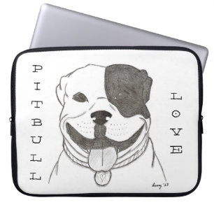 Capa Para Notebook Pitbull Love Bolsa de laptop
