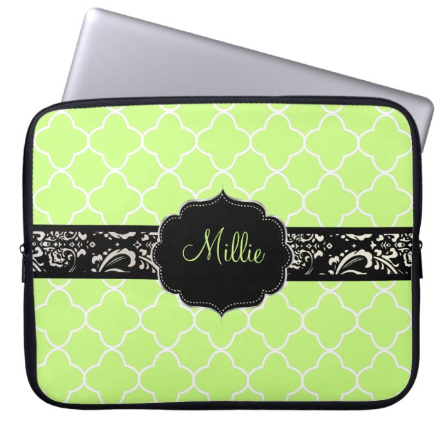 Capa Para Notebook PixDezines Clover Trellis/DIY monograma+cor! (Frente)