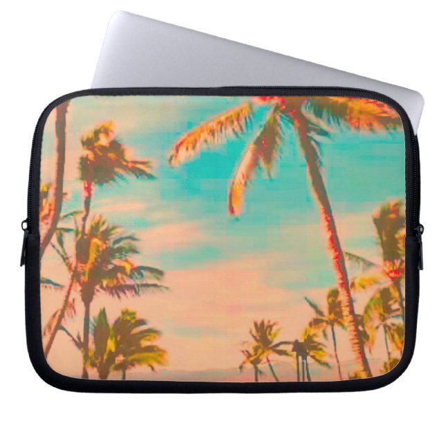 Capa Para Notebook PixDezines praia havaiana vintage (Frente)