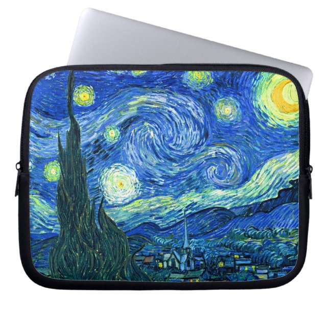 Capa Para Notebook PixDezines Van Gogh Starry Night/Rua. Remy (Frente)