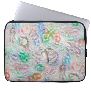 Capa Para Notebook Píxeis rasgados em textura colorida sobre esbranqu