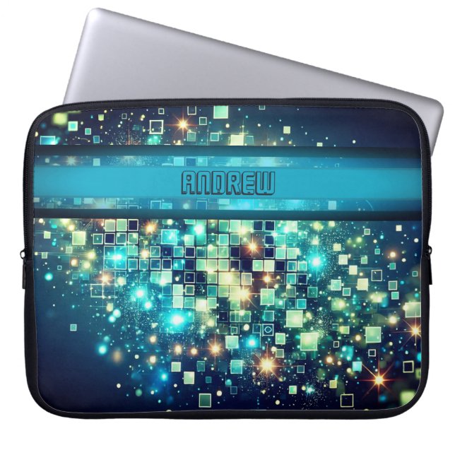 Capa Para Notebook Pixel Bokeh Radiante (Frente)