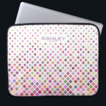 Capa Para Notebook Pixels de Pastel Legal Padrão Geométrico Personali<br><div class="desc">Padrão geométrico moderno de píxeis em queda.</div>