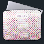 Capa Para Notebook Pixels de Pastel Legal Padrão Geométrico Personali<br><div class="desc">Padrão geométrico moderno de píxeis em queda.</div>