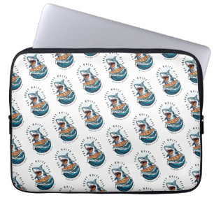 Capa Para Notebook Pizza de Comida de Tubarão Excelente Bite Branca