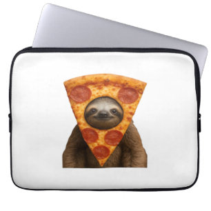 Capa Para Notebook Pizza de preguiça meme engraçado estranho brincade