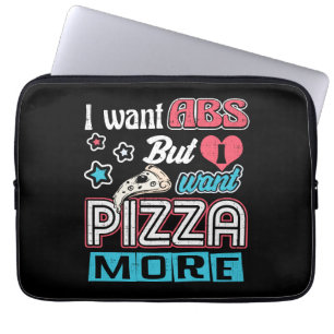 Capa Para Notebook Pizza vs Abs - Dieta em Massa - Novidade Engraçada
