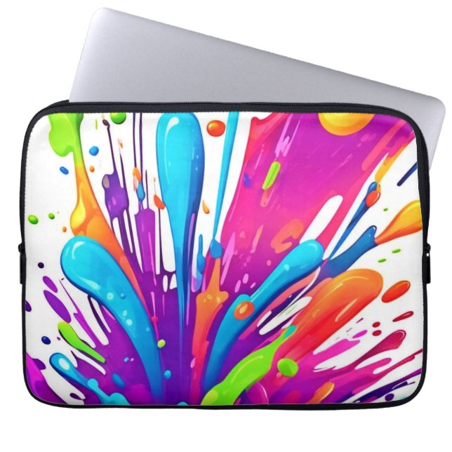 Capa Para Notebook Placas Líquidas Coloridas (Frente)