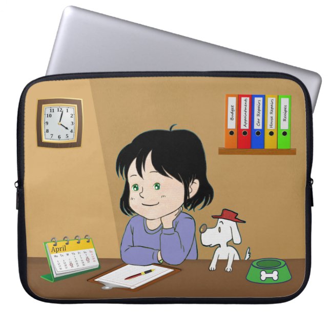 Capa Para Notebook Plan-O-Poodle não é a tradução certa, pois "pooch" (Frente)