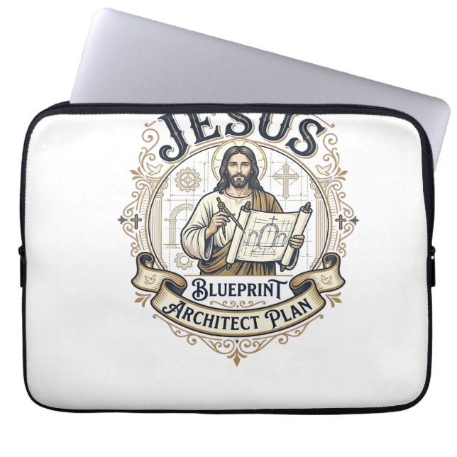 Capa Para Notebook Plano Arquiteto Jesus Projeto Jesus Plano Arco (Frente)