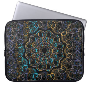 Capa Para Notebook plano de fundo da safra de ilustração. Mandala.