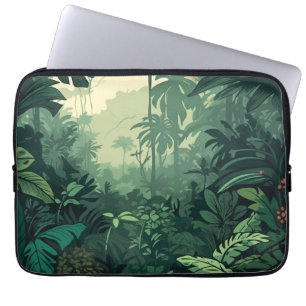 Capa Para Notebook plano exótico de vegetação exótica da selva tropic