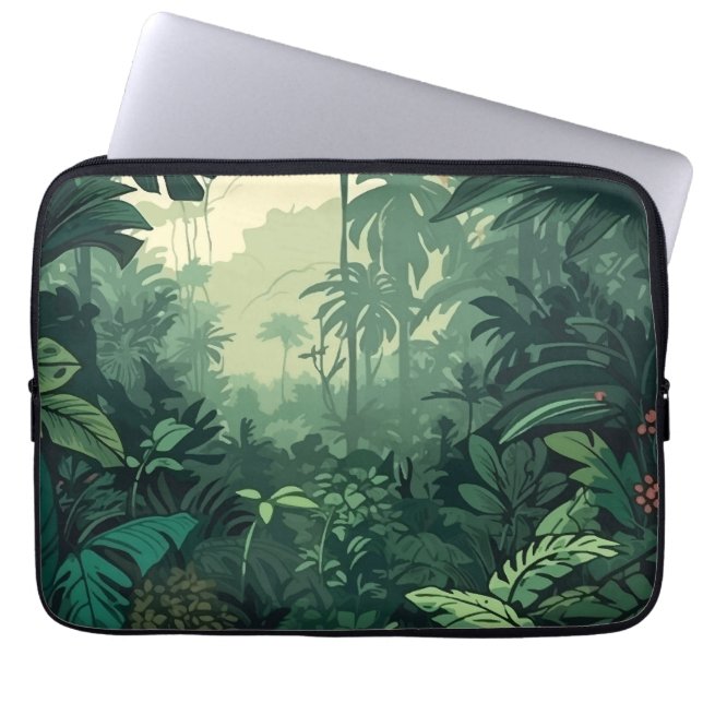 Capa Para Notebook plano exótico de vegetação exótica da selva tropic (Frente)