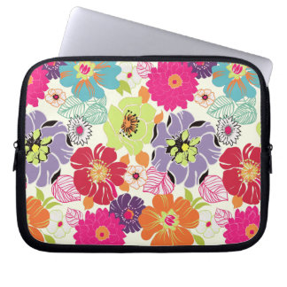 Capa Para Notebook Plano Retro Floral PixDezines Alegre, fundo DIY